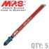 Jigsaw Blade Alum./plas. 100mm 8tpi T-sh T127d