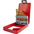 Drill Bit Set 13pce Tin. Coated Metal Case
