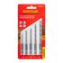 Drill Bit Set 5pcs Hss Half Ground Hex Shank 1.5/2.5/3/4/5mm Polished