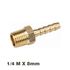 Hose Tail Connector Brass 1/4m X 8mm