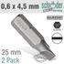 Slotted Bit 0.6x4.5mm 25mm 2cd