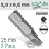 Slotted Bit 1.0x6mm 25mm 2cd