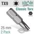 Torx Tx9 Classic Bit 25mm 2cd