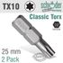 Torx Tx10 Classic Bit 25mm 2cd