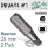 Sq.recess No.1x25mm Bit 2cd