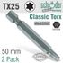 Torx Tx25 Classic Power Bit 50mm 2cd