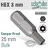 Allen/hex 3mm Security Insert Bit 25mm Bulk