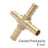 4 Way Hose Connector 8mm 1pce Blister