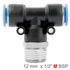 Pu Hose Fitting Tee 12mm-1/2 M