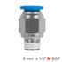 Pu Hose Fitting Straight Stud 8mm-1/8 M