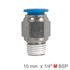 Pu Hose Fitting Straight Stud 10mm-1/4 M