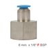 Pu Hose Fitting Straight Stud 6mm-1/8 F