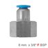 Pu Hose Fitting Straight Stud 6mm-3/8 F