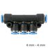 Pu Hose Fitting Manifold 4mm-4mm