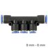Pu Hose Fitting Manifold 8mm-6mm