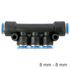 Pu Hose Fitting Manifold 8mm-8mm