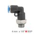 Elbow W/o-ring 4mm-1/8 M Pu Hose Fitting