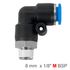 Elbow 8mm-1/8 M Pu Hose Fitting