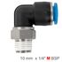 Pu Hose Fitting Elbow 10mm-1/4 M