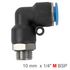 Pu Hose Fitting Elbow W/o-ring 10mm-1/4 M