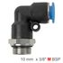 Pu Hose Fitting Elbow W/o-ring 10mm-3/8 M