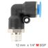 Elbow 12mm-1/4 M Pu Hose Fitting