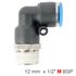 Elbow 12mm-1/2 M Pu Hose Fitting