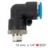 Elbow 14mm-1/4 M Pu Hose Fitting