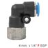 Pu Hose Fitting Elbow 4mm-1/4 F