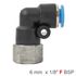 Pu Hose Fitting Elbow 6mm-1/8 F