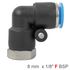 Pu Hose Fitting Elbow 8mm-1/8 F