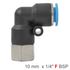 Pu Hose Fitting Elbow 10mm-1/4 F
