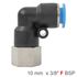 Pu Hose Fitting Elbow 10mm-3/8 F