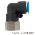 Pu Hose Fitting Elbow 14mm-1/2 F