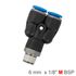 Pu Hose Fitting Y Joint 6mm-1/8 M