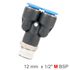 Pu Hose Fitting Y Joint 12mm-1/2 M