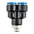 Pu Hose Fitting Y Joint 16mm - 1/4'm