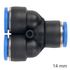 Pu Hose Fitting Y Joint 14mm
