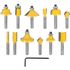 Router Bit Set 12pc 1/4' Straight & Profile