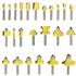 Router Bit Set 24pc Alum.case 1/4'