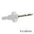 Arbor Drill Bit 6 X 43mm For Hss Hole Saws
