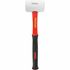 Hammer Rubber Mallet 450g (16oz) Fibreglass Handle White Non-marking