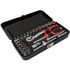 Socket & Ratchet Set 34pc 1/4' Dr Crv 4-14mm 12 Point Metal Case