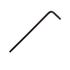 L-wrench Hex 1.5x72x14mm Long Crv Black