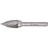 Rotary Burr Tungsten 12x25x6mm Conical Curved