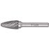 Rotary Burr Tungsten 12x25x6mm Conical Round Point