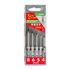 Glass & Tile Drill 4 Flute Set 4pc 4/5/6/8mm In Plastic Case