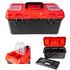 Heavy Duty Plastic Tool Box With Organizer Red/black 550mm