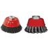 Wire Cup Brush 75mm X M14 Crimped & Knotted Set 2pce For115 Angle Gri