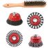 Wire Brush Angle Grinder Kit M14 Crimped & Knotted Set 5pce Hand Brush